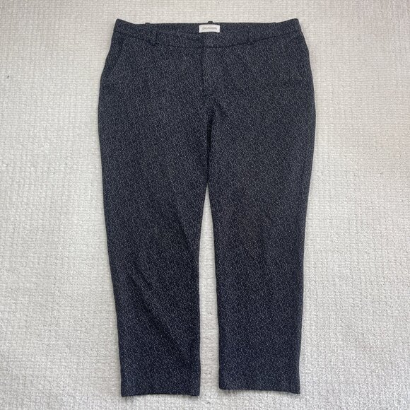 Calvin Klein Dark Black & White Dot AOP Dress Pants Women’s Size 14 Read* - Picture 1 of 15